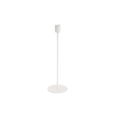 Candelabras - Single Metal Taper Candle Holders White (8.8x25cmH)