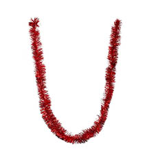 Christmas Tree Decorations - Tinsel Metallic Red Pack 2 (9cmWx200cmL)