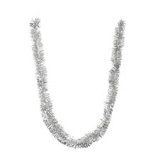 Party Decorations - Tinsel Metallic Silver Pack 2 (9cmWx200cmL)