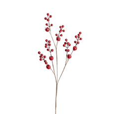 Christmas Flowers & Greenery - Christmas Red Berry & Apple Spray Red (60cmH)