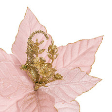 Christmas Flower Clip Soft Pink (28Dx6cmH)