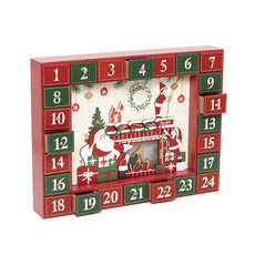 LED Christmas Advent House Calendar Red (35.5x27x6cm)