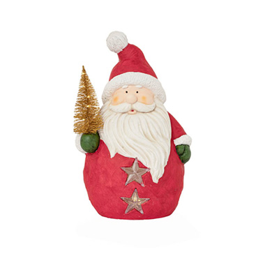 Christmas Ornaments - Santa with Tree & LED Decoration (27x21x44cmH)