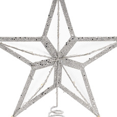 Tree Topper LED Star Silver (30x34cmH)