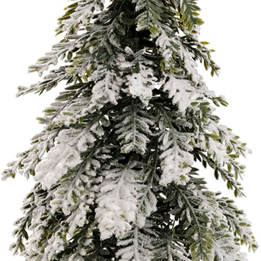 Snow Flocked Aspen Pine Table Top Tree White (38cmH)