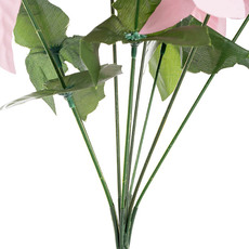 Poinsettia x 9 Head Spray Pink (40cmH)