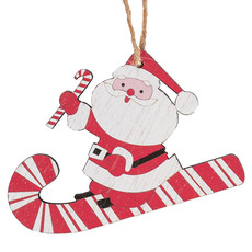 Hanging Santa Claus Set 8 Red & White (13x1.5cm)