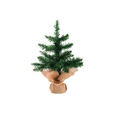Tabletop Christmas Trees - Arrow Pine Table Top Tree w Jute Green (45cmH)