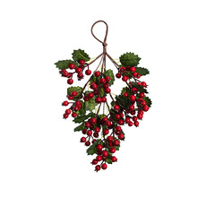 Christmas Swag - Red Berry Holly Swag Red (42cmH)