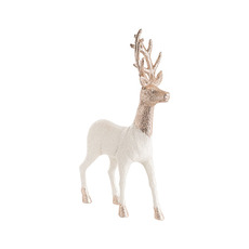 Christmas Ornaments - Mystical Standing Reindeer White & Champagne (53cmH)