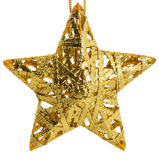 Hanging Stars Pack 3 Gold (8cmD)