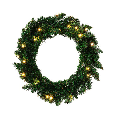 Christmas Wreath - LED Arrow Pine Wreath Green (50cmD)