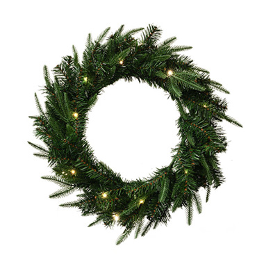 Christmas Wreath - Forest Pine Pre-Lit LED Wreath Green (50cmD)