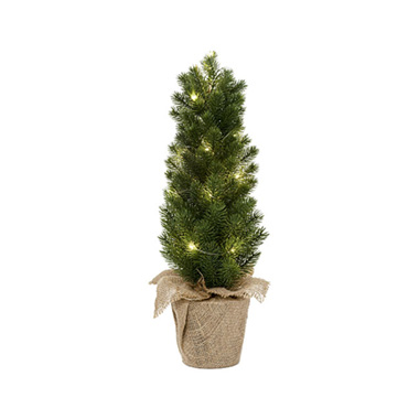 Tabletop Christmas Trees - Real Touch LED Tall Table Top Tree Green (60cmH)