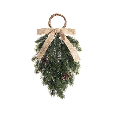 Christmas Swag - Real Touch Pine Swag w Pinecones (35cmH)