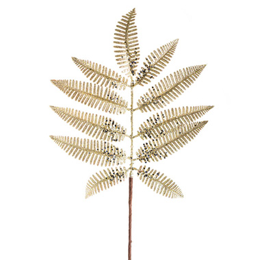 Christmas Flowers & Greenery - Cinnamon Fern Glitter Spray Gold (80cmH)