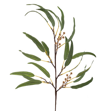 Artificial Leaves - Willow Eucalyptus Berry Spray Gold (77cmH)