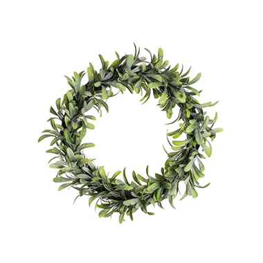 Artificial Wreaths - Mistletoe Wreath Soft Green (35cmD)