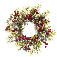Christmas Wreath - Red Berry & Gumnut Pine Wreath Green (50cmD)