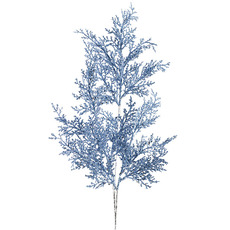 Christmas Flowers & Greenery - Cypress Pine Glitter Spray Blue (80cmH)
