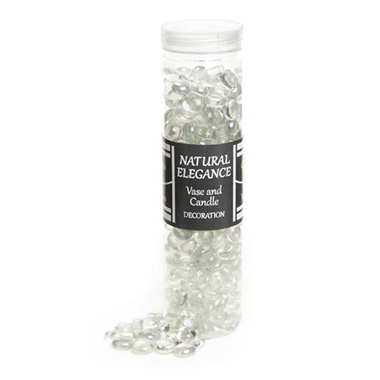 Glass Pebbles - Glass Gems Mini 12.5mm Clear Lustre (700g Jar)