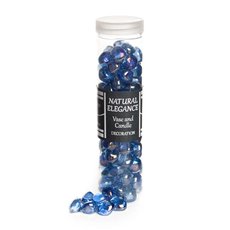 Glass Pebbles - Glass Diamond Mini Sky Blue Lustre 700g Jar (14mm)