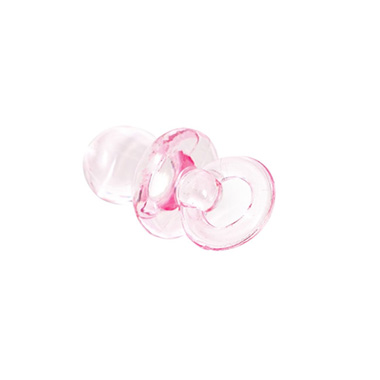 Acrylic Baby Charms Pacifier Pack 12 Baby Pink (31x15mm)