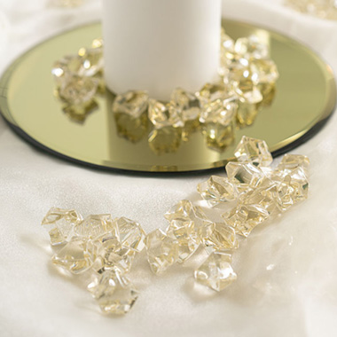 Acrylic Rock Crystal Scatters 15x25mm Champagne (400g Jar)