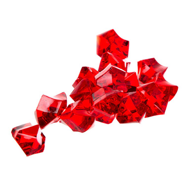 Acrylic Rock Crystal Scatters 15x25mm Red (400g Jar)
