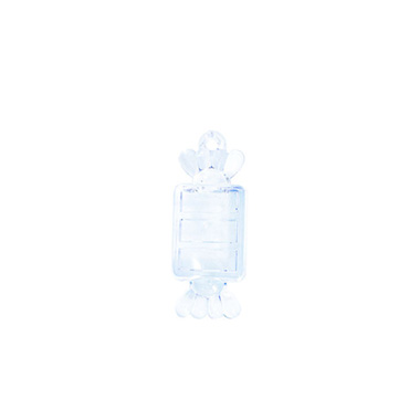 Favour Decorations - Decoration Acrylic Charms Candy Pack 12 Baby Blue (48x19mm)