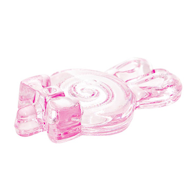 Acrylic Charms Lollypop Ornament Pack 12 Pink (57x39mm)