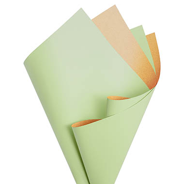 Regal Pearl Wrap Duo Contrast - Cello Regal Pro Duet 65mic Sage Green (50x70cm) Pack 100