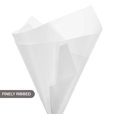Tallow Wrap - Tallow Paper Ribbed 80 micron White Pack 50 (50x70cm)