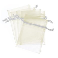 Organza Bag Small White (7.5x10cmH) Pack 10