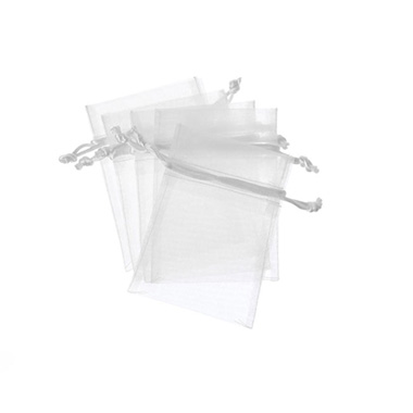 Organza Gift Bags - Organza Gift Bomboniere Bag Small White Pack 10 (7.5x10cmH)