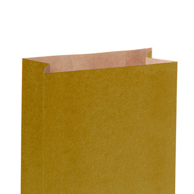 Gift Bag Gusset Kraft Paper Gold (90Wx47Gx165mmH)