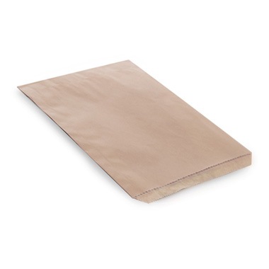 Lolly Bags - Paper Bag Flat Syle Brown Kraft (150x190mmH)