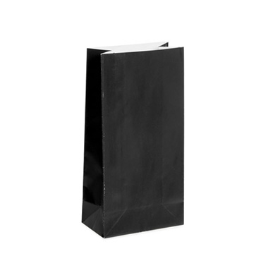 Lolly Bag Small Black (9Wx5Gx18cmH) Pack 25