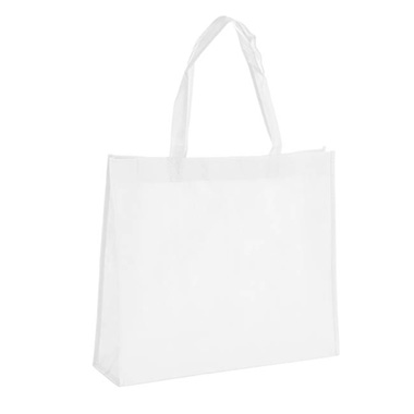 Nonwoven Reusable Shopping Bag White (420Wx120Gx350mmH)