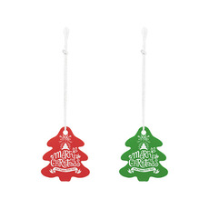 Gift Tags & Labels - Hanging Christmas Gift Tags Trees Pack 50 (5x5.5cmH)