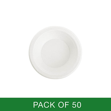 Party Tableware - Sugarcane Bowl White (16cm) Pack 50