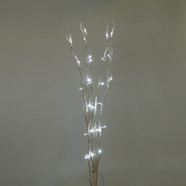 LED Decorations - LED Willow Branch 3AA  White (1.2m) Pack 5
