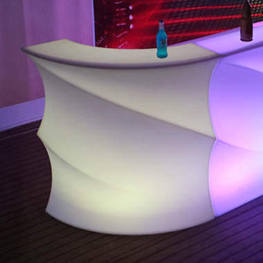 Gift Lights - LED Event Glow Furniture - Modern LED Bar Counter Corner - Part 3&4 White(80x80x110cmH)