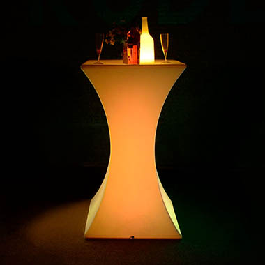 LED Event Glow Furniture - Cocktail Bar Table LED Square White (60x60x110cmH)