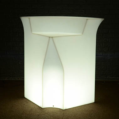 LED Event Glow Furniture - Event LED Bar Counter Part 3&4 White (80x80x110cmH)