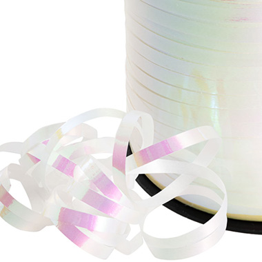Curling Ribbons - Ribbon Curling 5mm Metallic Iridescent White (5mmx450m)