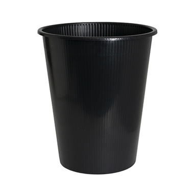 Plastic Flower Buckets - Dutch Flower Bucket Plastic Round 13L Black (29Dx36cmH)