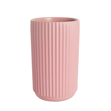  - Ceramic Cyprus Vase Matte Light Pink (16DX26cmH)