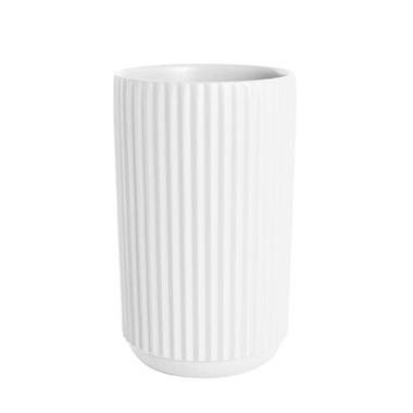 Trend Ceramic Pots - Ceramic Cyprus Vase Matte White (16DX26cmH)