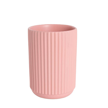 Ceramic Cyprus Vase Matte Light Pink (16DX22cmH)